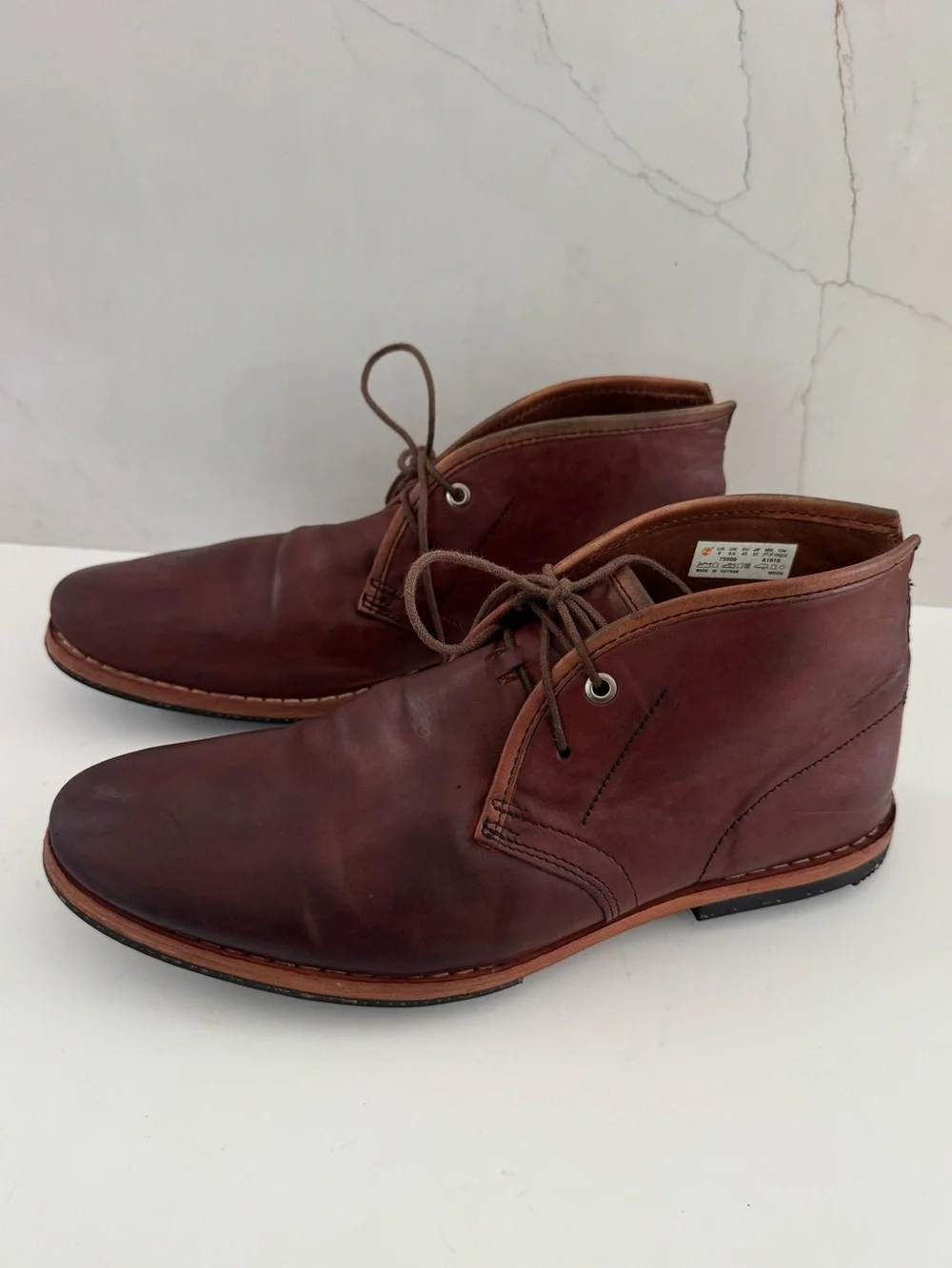 Timberland WODEHOUSE Brown Leather Chukka Boots Men 9 Casual Lace Up